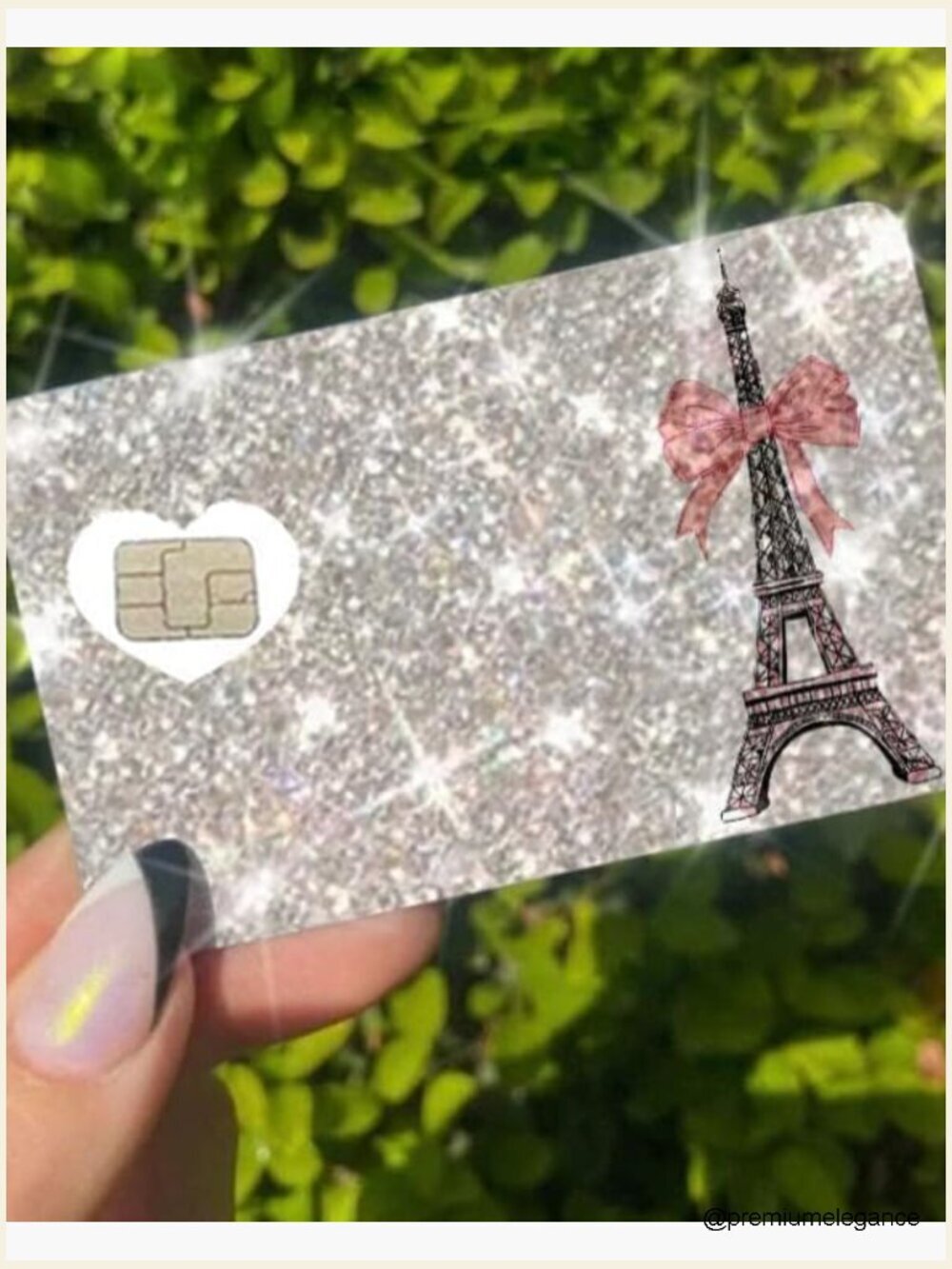 Reflective Sticker Card Cover Ultra Bling Removable Skin